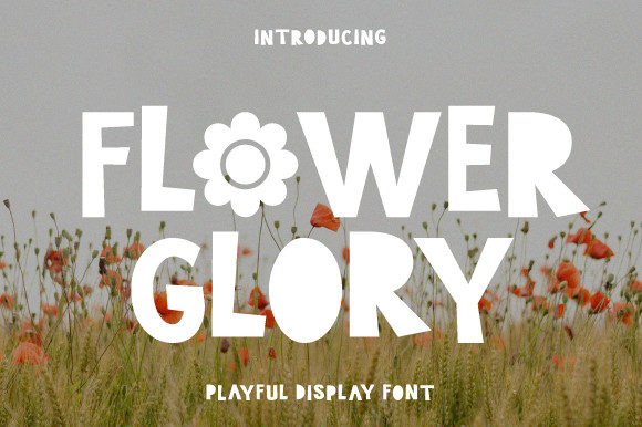 Flower Glory: Elevating Everyday Designs with Cheerful Typography