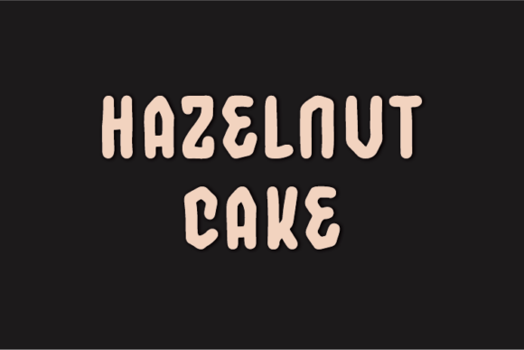 Hazelnut Cake: A Unique Display Font for Distinctive Visual Communication