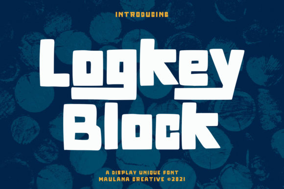 Logkey Block: Elevating Visual Communication with a Bold, Geometric Display Font