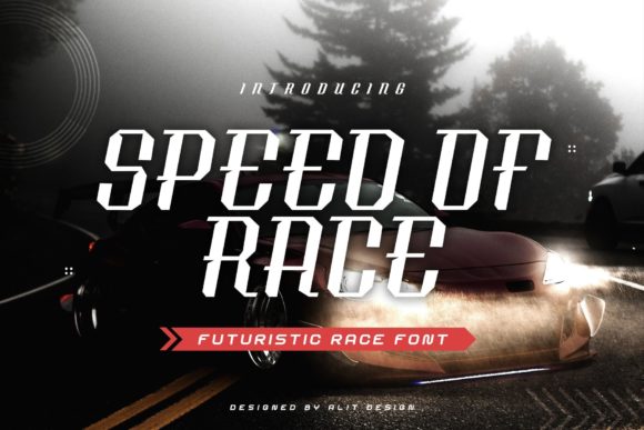 Speed of Race: The Ultimate Futuristic Display Font for High-Impact Design